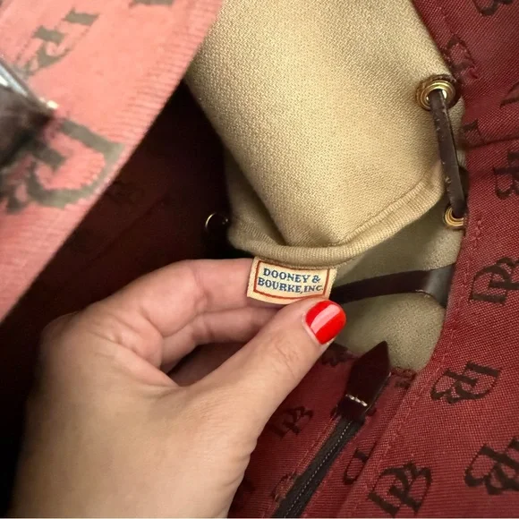 Dooney & Bourke Canvas and Leather Tote Bag - Picture 7 of 8